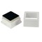 100 Gem Jars - White Square Glass Top with 2-Sided Foam Insert Gemstones Jewelry Display